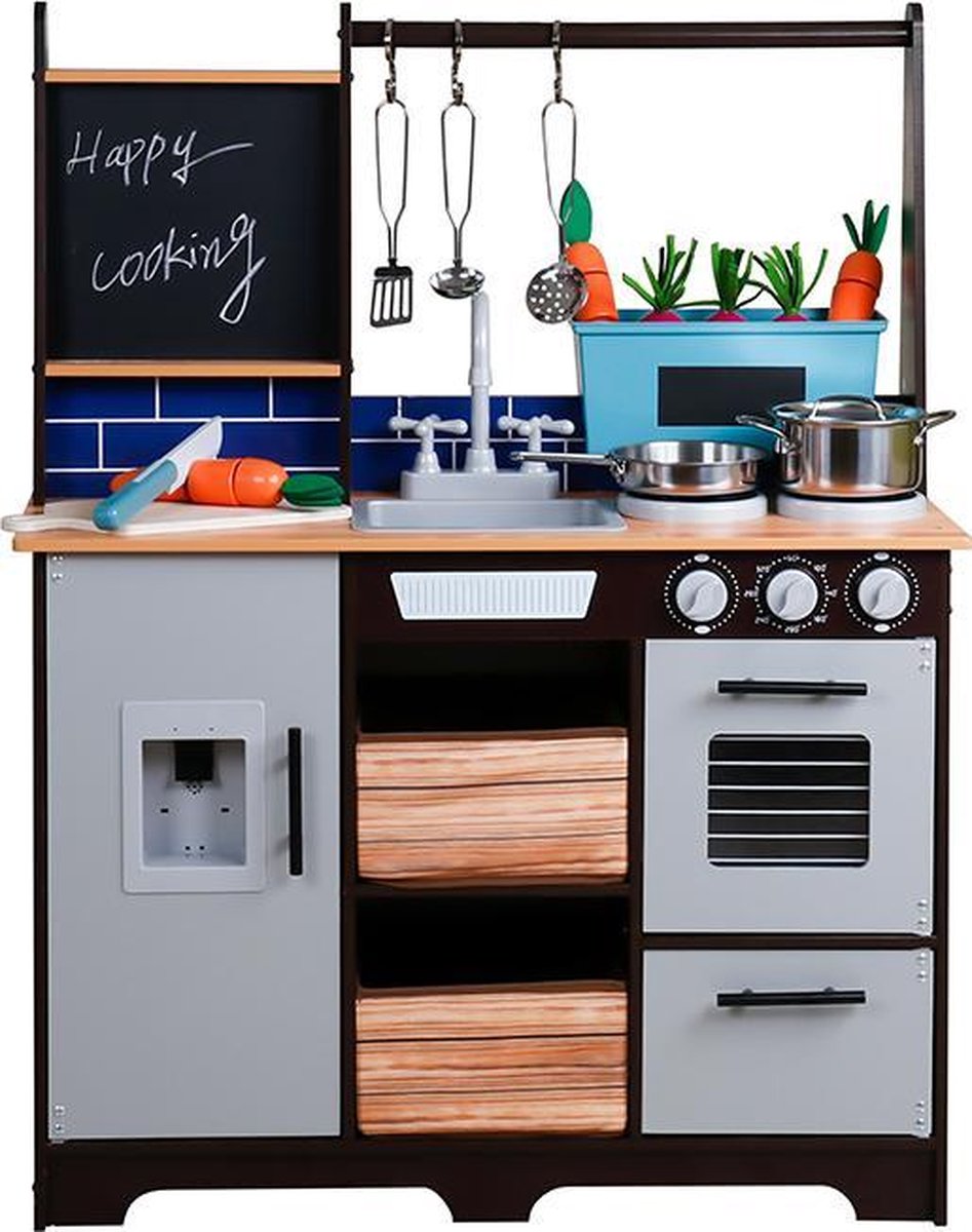 Houten   Krijtbord | Kinderkeuken 83x31x95cm